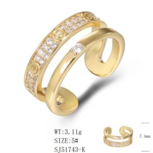 SJ51743, Ladies' Moissanite Ring, S925, Rhodium Plated, White, 3.74g