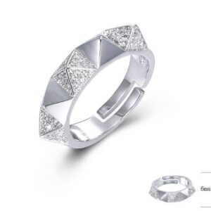 SJ44455, Ladies' Moissanite Ring, S925, Rhodium Plated, White, 3.97g