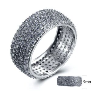 SJ24924, Ladies' Moissanite Ring, S925, Rhodium Plated, White, 4.42g
