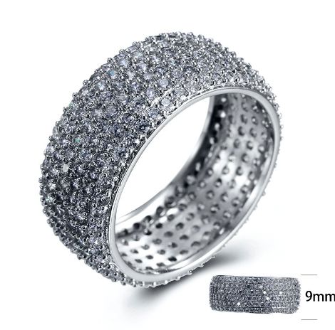 SJ24924, Ladies' Moissanite Ring, S925, Rhodium Plated, White, 4.42g