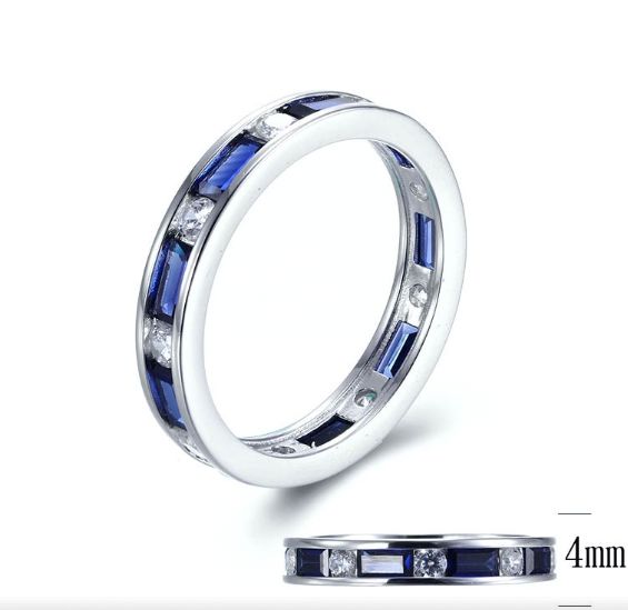 SJ27974, Ladies' Moissanite Ring, S925, Rhodium Plated, White, 2.91g