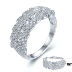 SJ27797, Ladies' Moissanite Ring, S925, Rhodium Plated, White, 3.44g