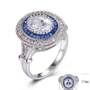 SJ30881, Ladies' Moissanite Ring, S925, Rhodium Plated, White, 5.68g