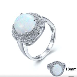 SJ23245, Ladies' Moissanite Ring, S925, Rhodium Plated, White, 5.5g