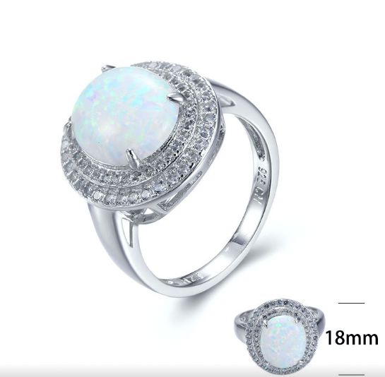 SJ23245, Ladies' Moissanite Ring, S925, Rhodium Plated, White, 5.5g
