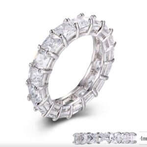 SJ30954, Ladies' Moissanite Ring, S925, Rhodium Plated, White, 4.25g