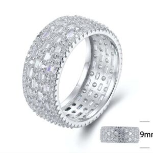 SJ27033, Ladies' Moissanite Ring, S925, Rhodium Plated, White, 5.55g