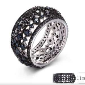 SJ22292, Ladies' Moissanite Ring, S925, Rhodium Plated, White, 5.16g