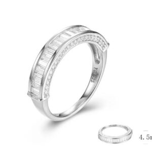 SJ29263, Ladies' Moissanite Ring, S925, Rhodium Plated, White, 6g