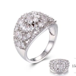 SJ29904, Ladies' Moissanite Ring, S925, Rhodium Plated, White, 5.24g
