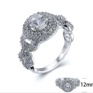 SJ25548, Ladies' Moissanite Ring, S925, Rhodium Plated, White, 4g