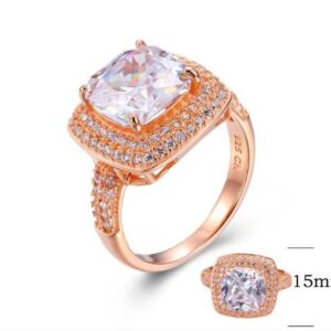 SJ23236, Ladies' Moissanite Ring, S925, Rhodium Plated, White, 4.61g