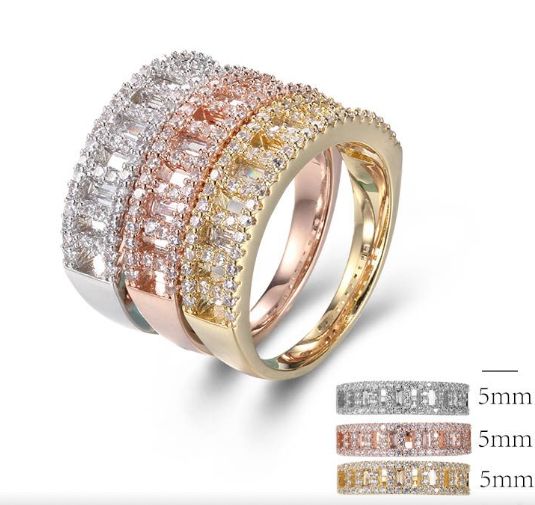 SJ29058, Ladies' Moissanite Ring, S925, Rhodium Plated, White, 3.5g