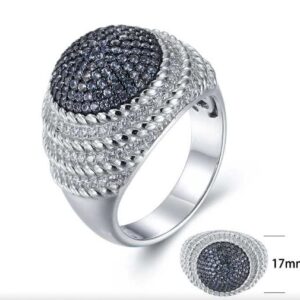 SJ27073, Ladies' Moissanite Ring, S925, Rhodium Plated, White, 10.84g