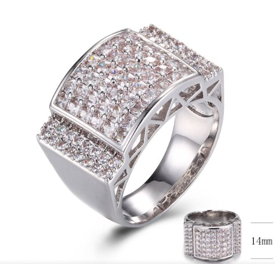 SJ30957, Ladies' Moissanite Ring, S925, Rhodium Plated, White, 3.72g