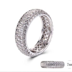 SJ29996, Ladies' Moissanite Ring, S925, Rhodium Plated, White, 5.35g