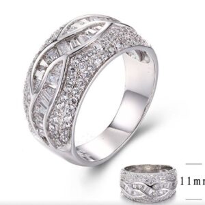 SJ29994, Ladies' Moissanite Ring, S925, Rhodium Plated, White, 7.06g