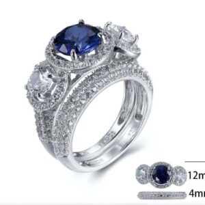 SJ23435, Ladies' Moissanite Ring, S925, Rhodium Plated, White, 6.33g
