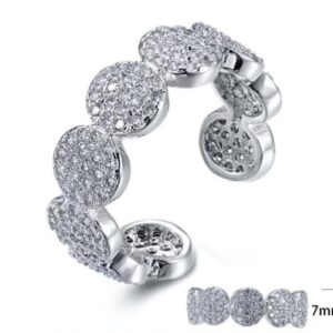 SJ24286, Ladies' Moissanite Ring, S925, Rhodium Plated, White, 3.5g
