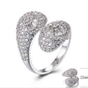 SJ30717, Ladies' Moissanite Ring, S925, Rhodium Plated, White, 4.42g