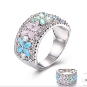 SJ29792, Ladies' Moissanite Ring, S925, Rhodium Plated, White, 6.67g