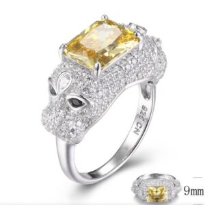 SJ32887, Ladies' Moissanite Ring, S925, Rhodium Plated, White, 5.85g