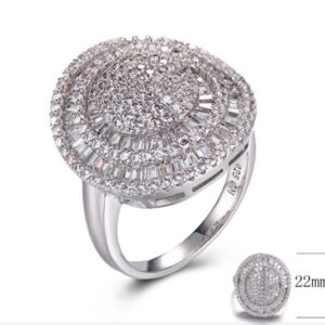 SJ28889, Ladies' Moissanite Ring, S925, Rhodium Plated, White, 7.46g