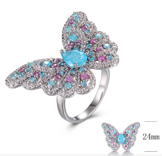SJ30427, Ladies' Moissanite Ring, S925, Rhodium Plated, White, 7.86g