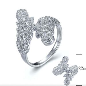 SJ28402, Ladies' Moissanite Ring, S925, Rhodium Plated, White, 3.42g
