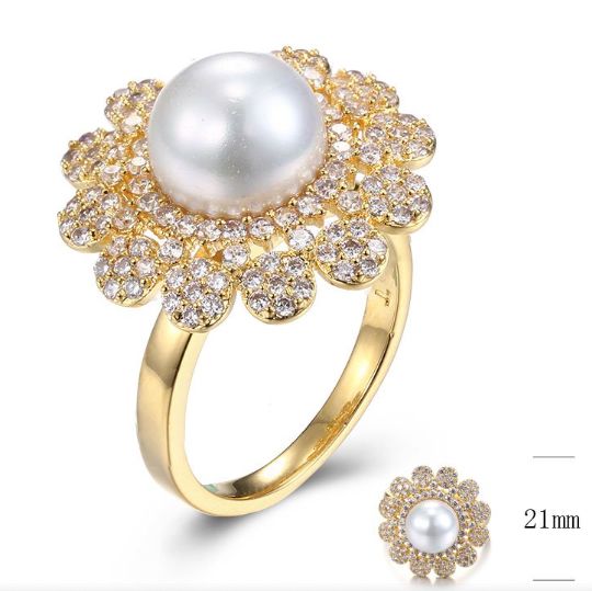 SJ31928, Ladies' Moissanite Ring, S925, Rhodium Plated, White, 6.38g