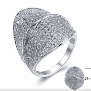 SJ20163, Ladies' Moissanite Ring, S925, Rhodium Plated, White, 5.7g