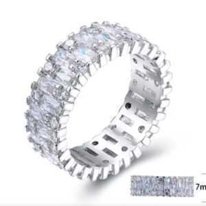 SJ25634, Ladies' Moissanite Ring, S925, Rhodium Plated, White, 5.44g