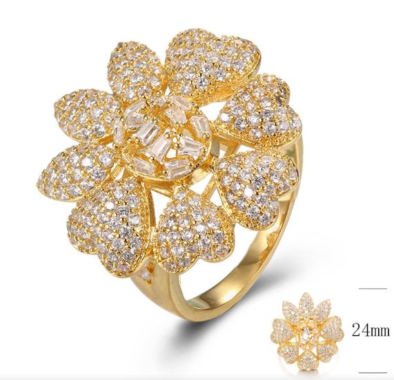 SJ34953, Ladies' Moissanite Ring, S925, Rhodium Plated, White, 6.97g