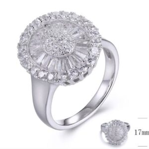 SJ32094, Ladies' Moissanite Ring, S925, Rhodium Plated, White, 5.94g