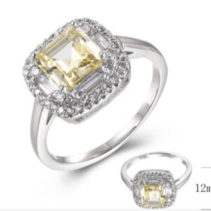 SJ38921, Ladies' Moissanite Ring, S925, Rhodium Plated, White, 3.91g
