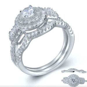 SJ35686, Ladies' Moissanite Ring, S925, Rhodium Plated, White, 4.52g