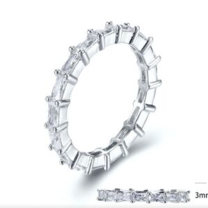 SJ28919, Ladies' Moissanite Ring, S925, Rhodium Plated, White, 2.48g