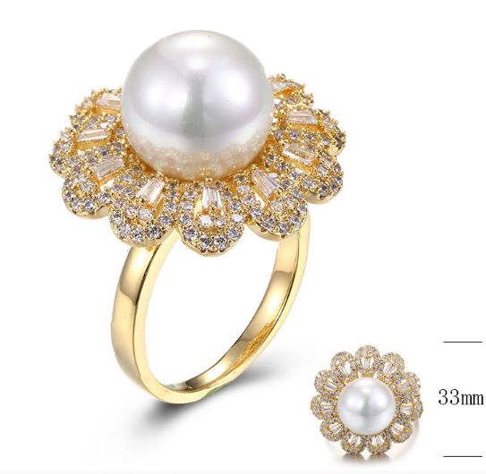 SJ31929, Ladies' Moissanite Ring, S925, Rhodium Plated, White, 8.47g