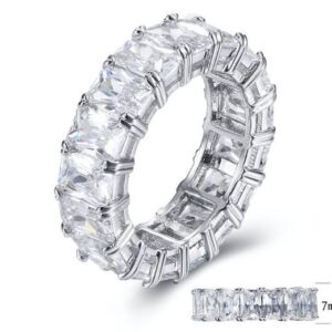 SJ30415, Ladies' Moissanite Ring, S925, Rhodium Plated, White, 5.48g