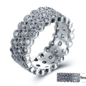 SJ24929, Ladies' Moissanite Ring, S925, Rhodium Plated, White, 4.78g