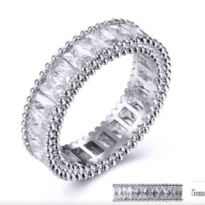 SJ32948, Ladies' Moissanite Ring, S925, Rhodium Plated, White, 4.25g