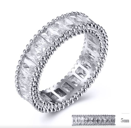 SJ32948, Ladies' Moissanite Ring, S925, Rhodium Plated, White, 4.25g