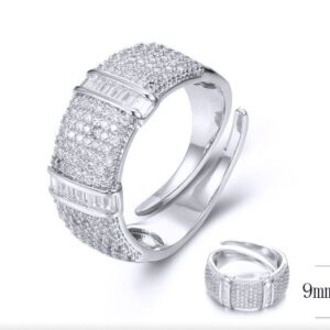 SJ34369, Ladies' Moissanite Ring, S925, Rhodium Plated, White, 4.73g