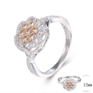 SJ28670, Ladies' Moissanite Ring, S925, Rhodium Plated, White, 3.26g