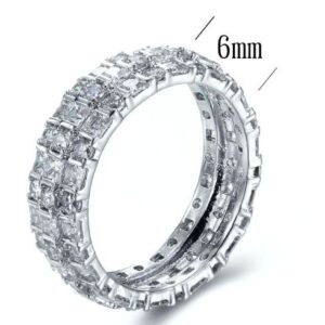 SJ28198, Ladies' Moissanite Ring, S925, Rhodium Plated, White, 4.23g