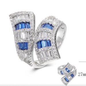 SJ37817, Ladies' Moissanite Ring, S925, Rhodium Plated, White, 7.37g