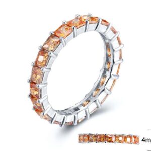 SJ23013, Ladies' Moissanite Ring, S925, Rhodium Plated, White, 3.12g
