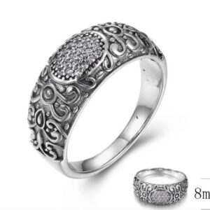 SJ36874, Ladies' Moissanite Ring, S925, Rhodium Plated, White, 3.06g