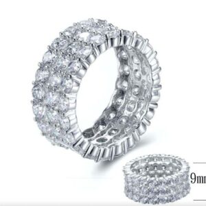 SJ28206, Ladies' Moissanite Ring, S925, Rhodium Plated, White, 6.73g