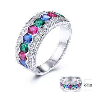 SJ31983, Ladies' Moissanite Ring, S925, Rhodium Plated, White, 4.26g